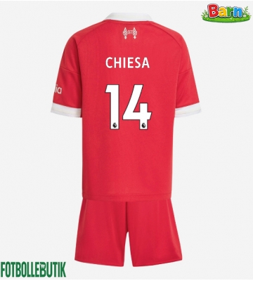 Liverpool Federico Chiesa #14 Hemmaställ Barn 2025-26 Kortärmad (+ Korta byxor)